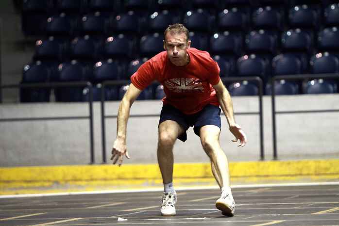 Dominik Haek na trninku s A tmem HC Moeller Pardubice.